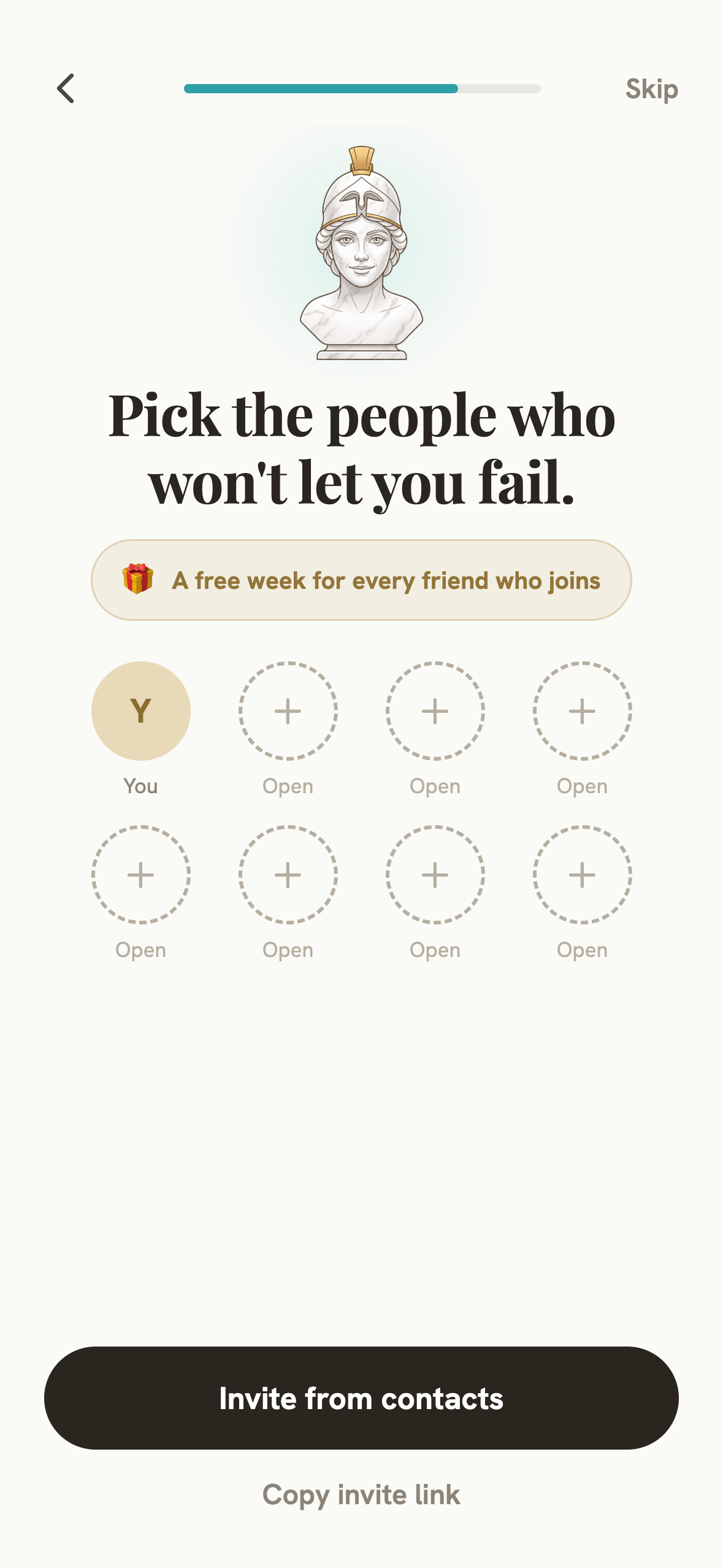 Invite friends, 2 free days for every friend who joins